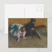 Balletdanser wacht op Edgar Degas Briefkaart (Voorkant / Achterkant)