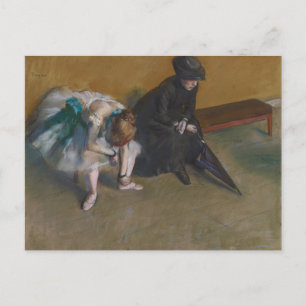 Balletdanser wacht op Edgar Degas Briefkaart