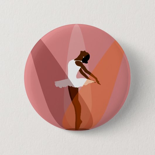 balletdanser zwarte ballerina ronde button 5,7 cm (Voorkant)