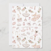 Balletdanseres Ballerina Verjaardagsfeestje Uitnod Kaart (Achterkant)