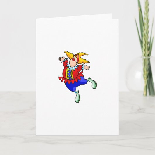 balletdanseres clown kaart (Voorkant)