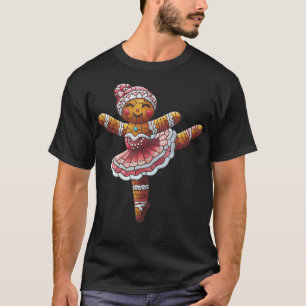 Balletdanseres Gebruinde Kerst Danslerares T-shirt
