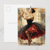 Balletdanseres in Tutu, Briefkaart (Voorkant / Achterkant)
