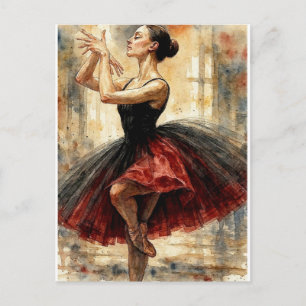Balletdanseres in Tutu, Briefkaart