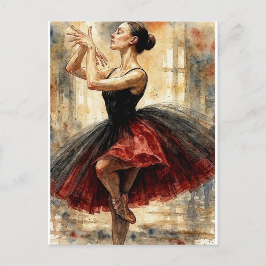 Balletdanseres in Tutu, Briefkaart (Voorkant)