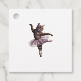 Balletdanseres kat bedankjes labels