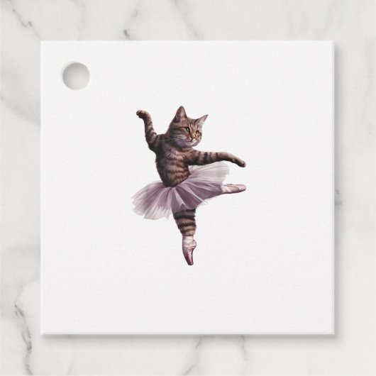 Balletdanseres kat bedankjes labels (Voorkant)