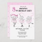 Balletdanseres Olifant Danstournee Kaart (Voorkant / Achterkant)