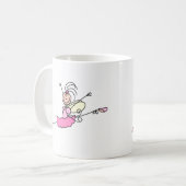 Balletdanseres Stick Figure Mok (Voorkant links)