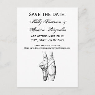 Balletdanseres Voeten op Pointe #1 Aankondigingskaart