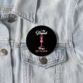 Balletdanseres volg mij niet ronde button 7,6 cm (In situ)