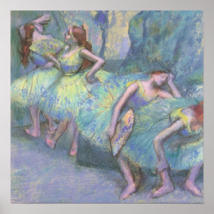 Balletdanseressen in de Coulissen door Edgar Degas Poster