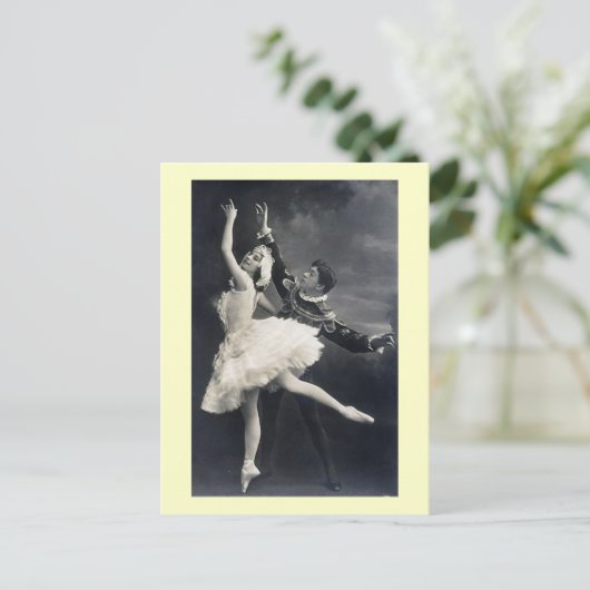 balletdansers briefkaart (Staand voorkant)