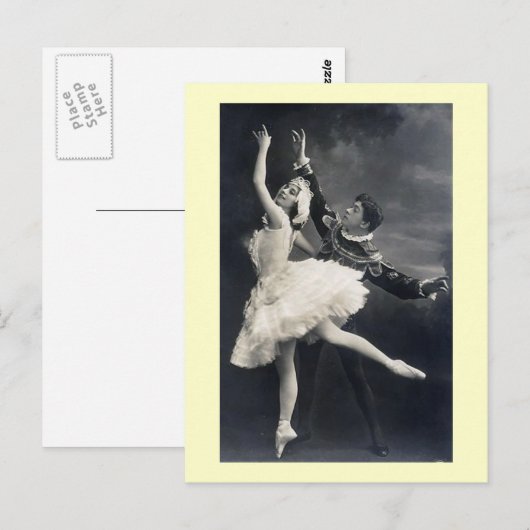  balletdansers briefkaart (Voorkant / Achterkant)