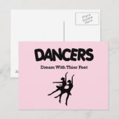 Balletdansers dromen met hun gezicht briefkaart (Voorkant / Achterkant)