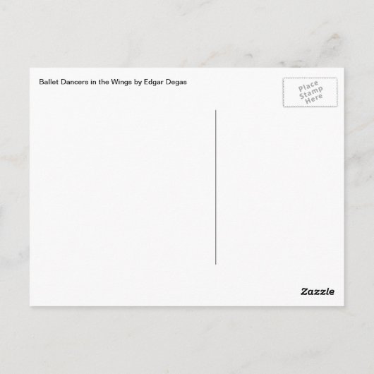 Balletdansers in de Wings van Edgar Degas Briefkaart (Achterkant)