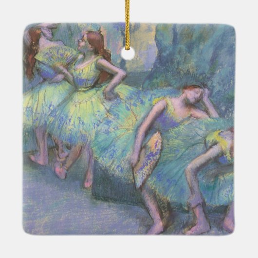Balletdansers in de Wings van Edgar Degas Keramisch Ornament (Achterkant)