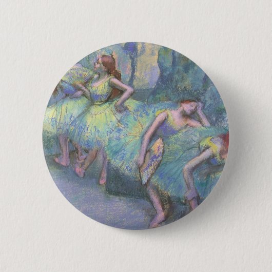 Balletdansers in de Wings van Edgar Degas Ronde Button 5,7 Cm (Voorkant)
