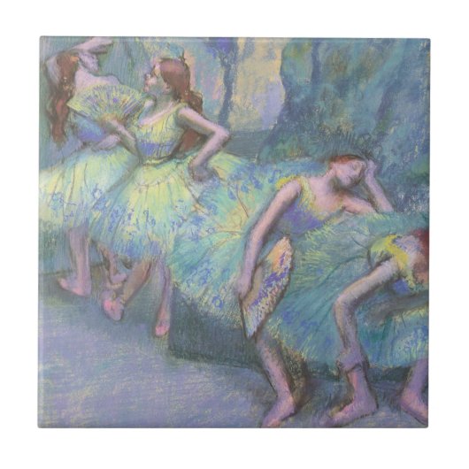 Balletdansers in de Wings van Edgar Degas Tegeltje (Voorkant)