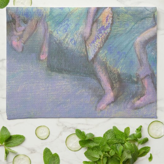 Balletdansers in de Wings van Edgar Degas Theedoek (Gevouwen)