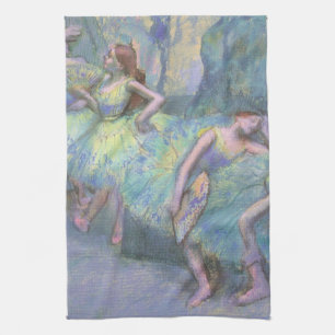 Balletdansers in de Wings van Edgar Degas Theedoek