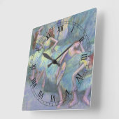Balletdansers in de Wings van Edgar Degas Vierkante Klok (Hoek)