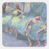 Balletdansers in de Wings van Edgar Degas Vierkante Sticker (Voorkant)