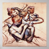 Balletdansers in Half figuur door Edgar Degas Poster (Voorkant)