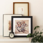 Balletdansers in Half figuur door Edgar Degas Poster