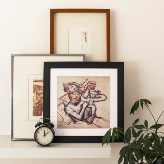 Balletdansers in Half figuur door Edgar Degas Poster