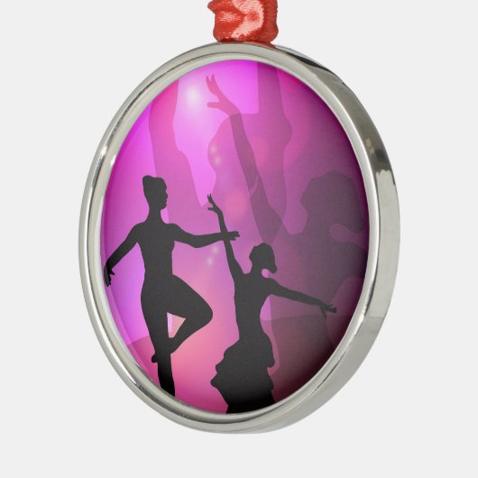 Balletdansers Metalen Ornament (Links)