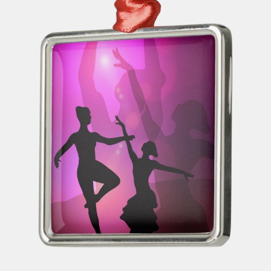 Balletdansers Metalen Ornament (Links)