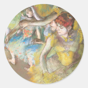 Balletdansers op het podium door Edgar Degas Ronde Sticker