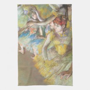 Balletdansers op het podium door Edgar Degas Theedoek