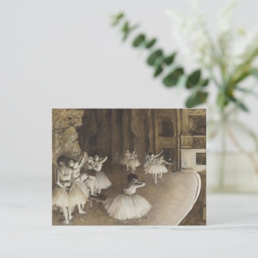 Balletdansers op het podium Edgar Degas Briefkaart (Staand voorkant)