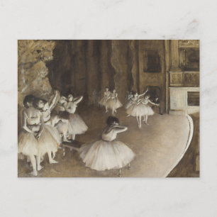 Balletdansers op het podium Edgar Degas Briefkaart