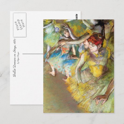 Balletdansers op het podium van Degas Briefkaart (Voorkant / Achterkant)