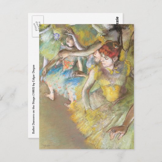 Balletdansers op het werkgebied van Edgar Degas Briefkaart (Voorkant / Achterkant)