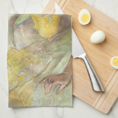 Balletdansers op het werkgebied van Edgar Degas Theedoek (Quarter Fold)