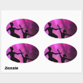 Balletdansers Ovale Sticker (Vel)