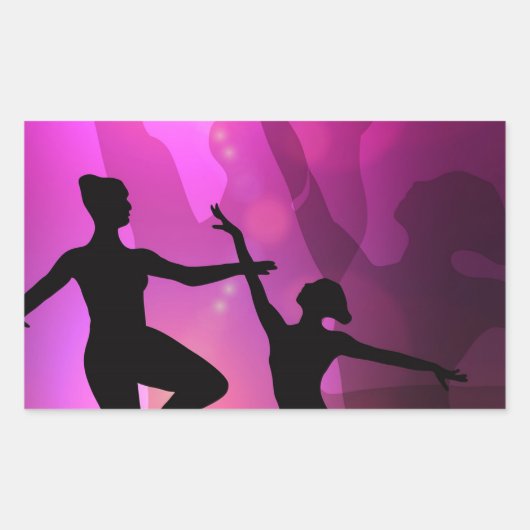 Balletdansers Rechthoekige Sticker (Voorkant)