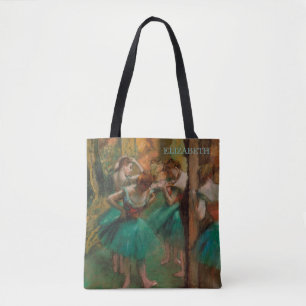 Balletdansers, roze en groen   Edgar Degas Tote Bag