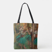 Balletdansers, roze en groen | Edgar Degas Tote Bag (Achterkant)
