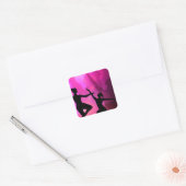 Balletdansers Vierkante Sticker (Envelop)