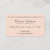 balletdansles | Edgar Degas |  Visitekaartje (Achterkant)