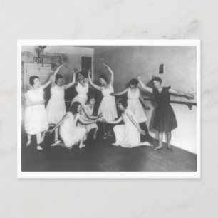 Balletdansrepetitie Vintage 1916 Briefkaart