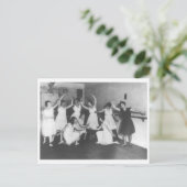 Balletdansrepetitie Vintage 1916 Briefkaart (Staand voorkant)