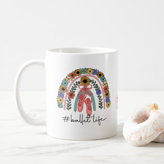 Balletdansstudio Balletinstructeur Danser Koffiemok (Met donut)