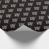 Balletdieren Ballerina kerstboom Cadeaupapier (Hoek)