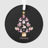 Balletdieren Ballerina kerstboom Ornament (achterkant)